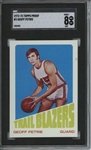 1972 Topps #3 Geoff Petrie 9 card progressive proof.